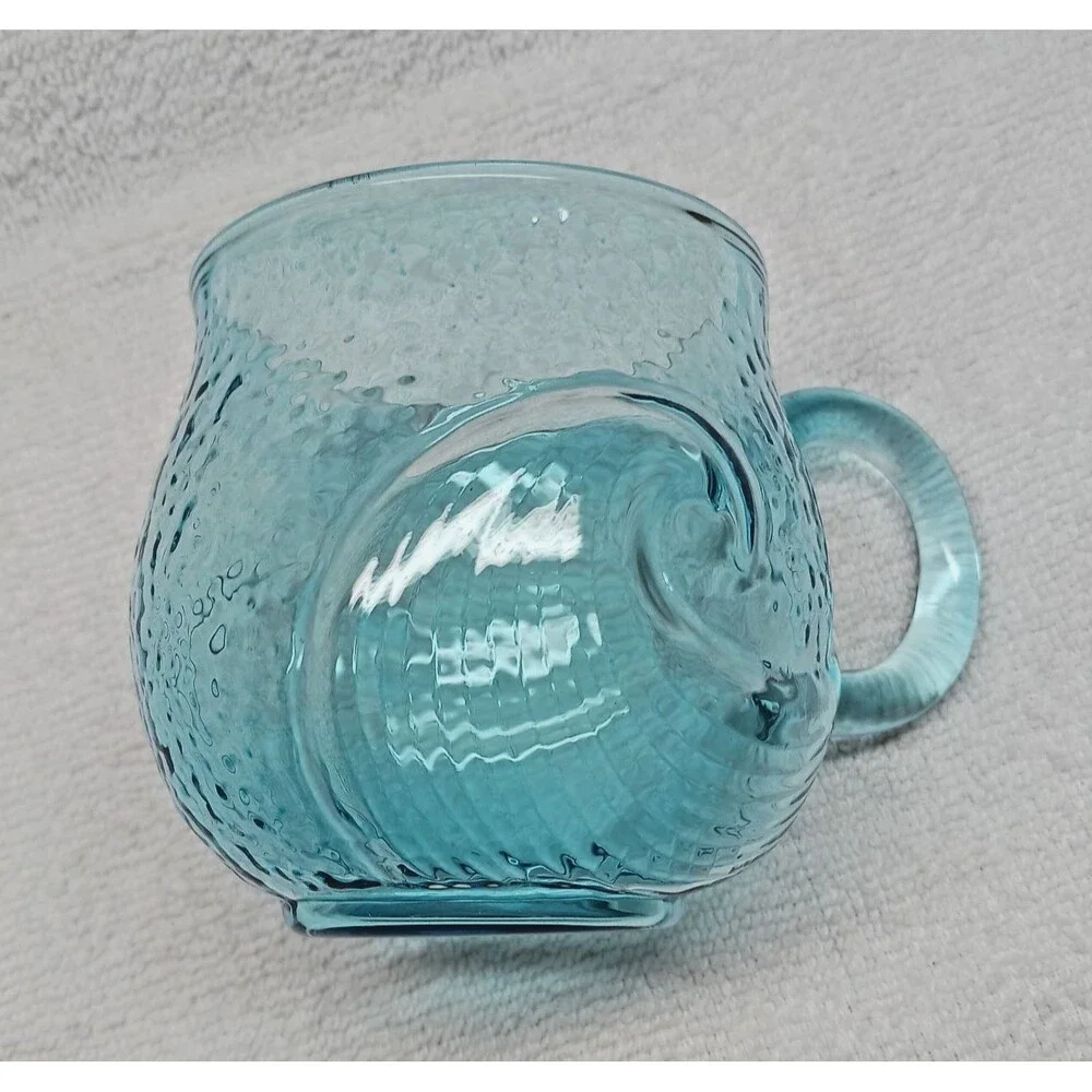 Glass Coffee Or Tea Cup☕️Aqua Glass Vintage Collectable new in origional Box